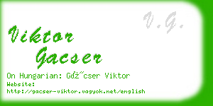 viktor gacser business card